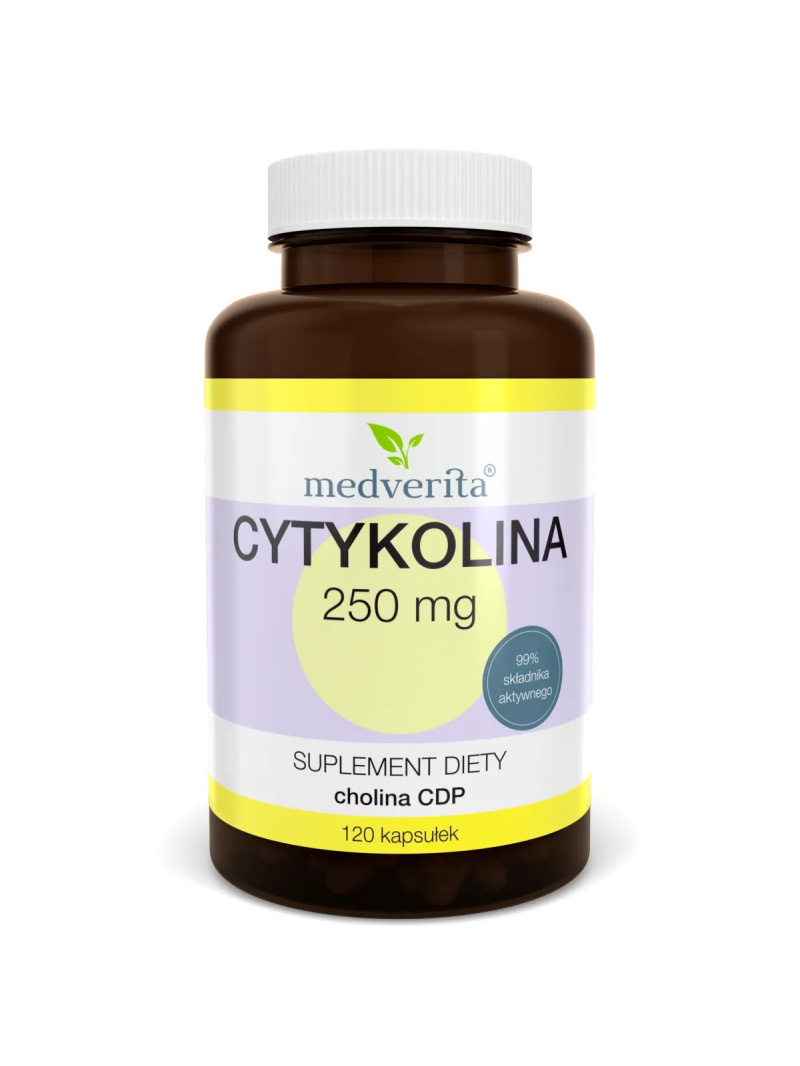 MEDVERITA Citicoline 250 mg (cholín, podpora mozgu) 120 kapsúl