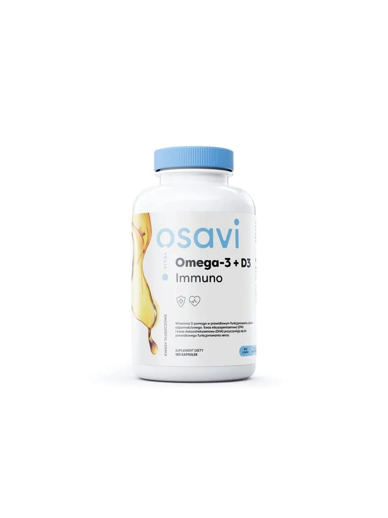 OSAVI Omega-3 + D3 Immuno (podpora imunitného systému) 180 gélových kapsúl citrón