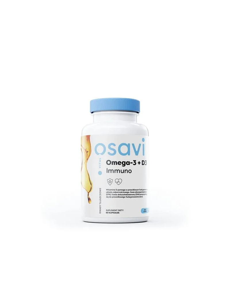 OSAVI Omega-3 + D3 Immuno (podpora imunitného systému) 60 gélových kapsúl citrón