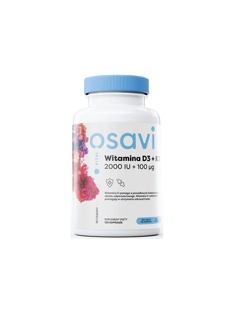 OSAVI Vitamín D3 + K2 2000IU 120 gélových kapsúl