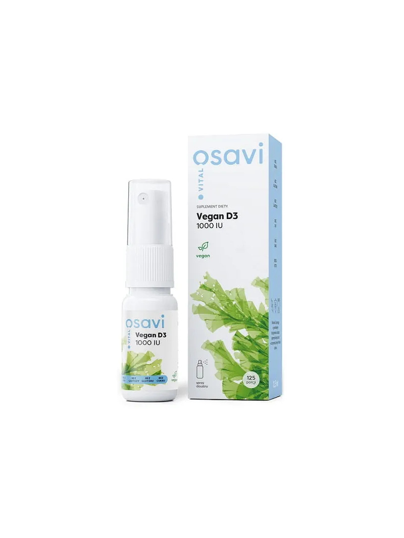 OSAVI Vegan D3 ústny sprej 1000 IU (vegánsky vitamín D3) 12,5 ml