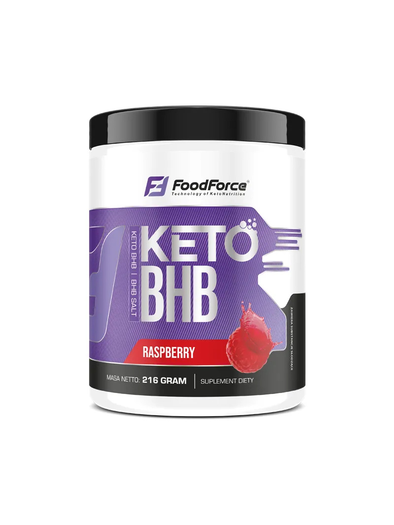 FOOD FORCE Keto BHB FoodForce (hladina ketónov v krvi) 216 g Malina