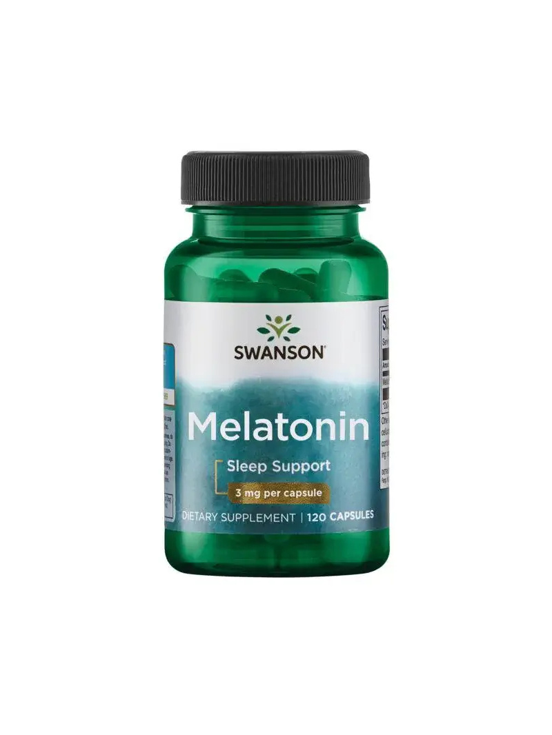 SWANSON Melatonín 3 mg (Melatonín, podpora spánku) 120 kapsúl