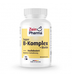 ZEIN PHARMA Super B-Complex + Biotín (Komplex vitamínu B + Biotín) 90 vegánskych kapsúl