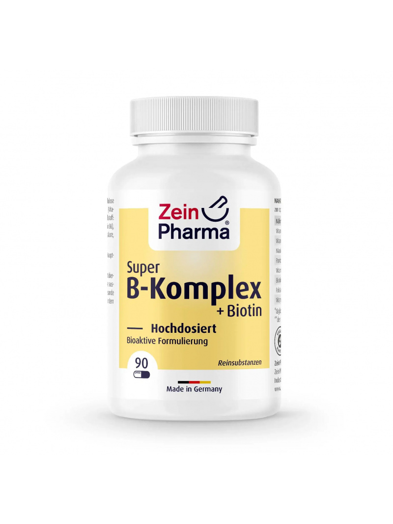 ZEIN PHARMA Super B-Complex + Biotín (Komplex vitamínu B + Biotín) 90 vegánskych kapsúl