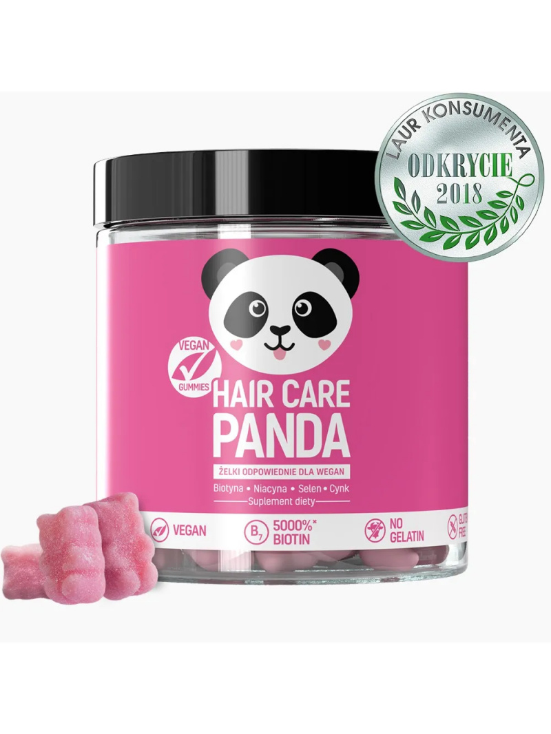 NOBLE HEALTH Starostlivosť o vlasy Panda (vitamíny na vlasy) cca 60 Gummies