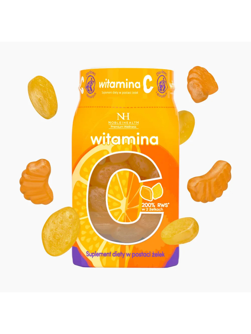 ušľachtilé zdravie Vitamín C (podpora imunity) asi 60 gumičiek