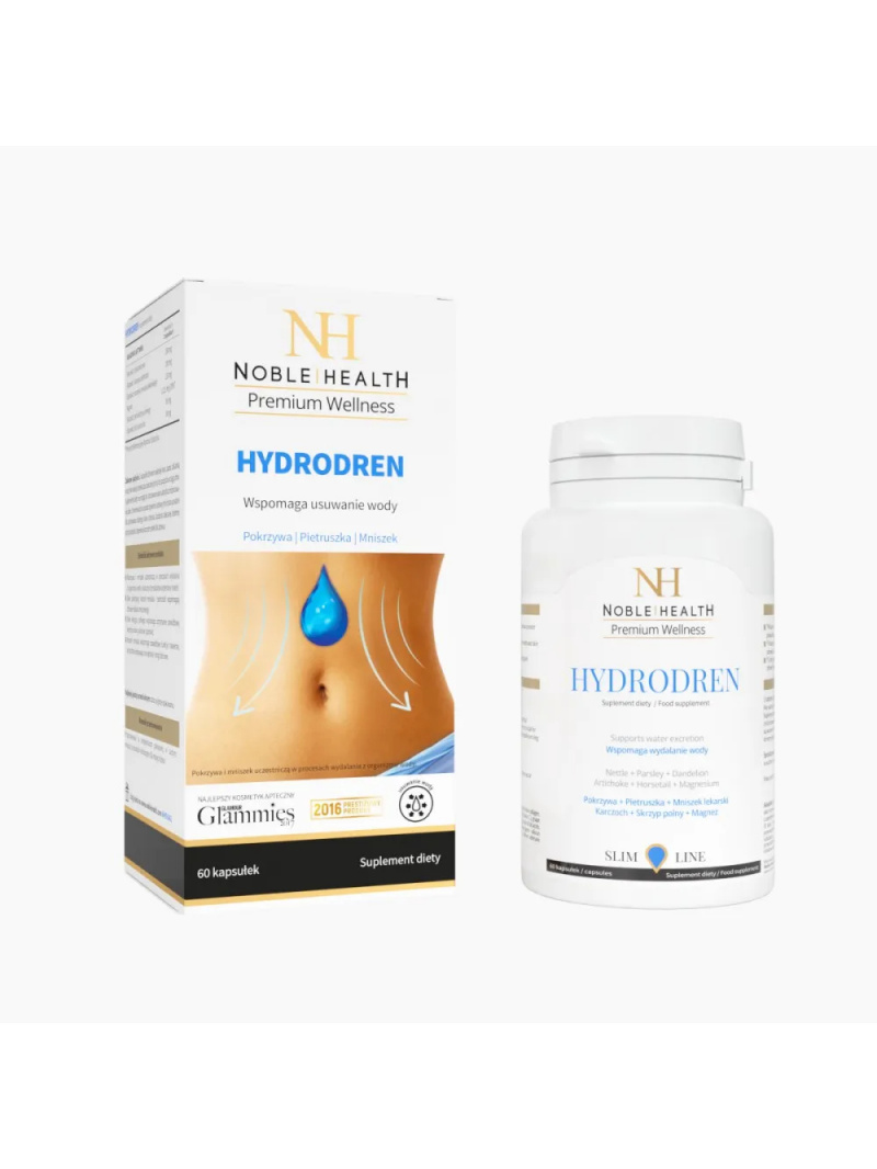 NOBLE HEALTH Hydrodren (Vyrovnáva hladinu vody) 60 kapsúl