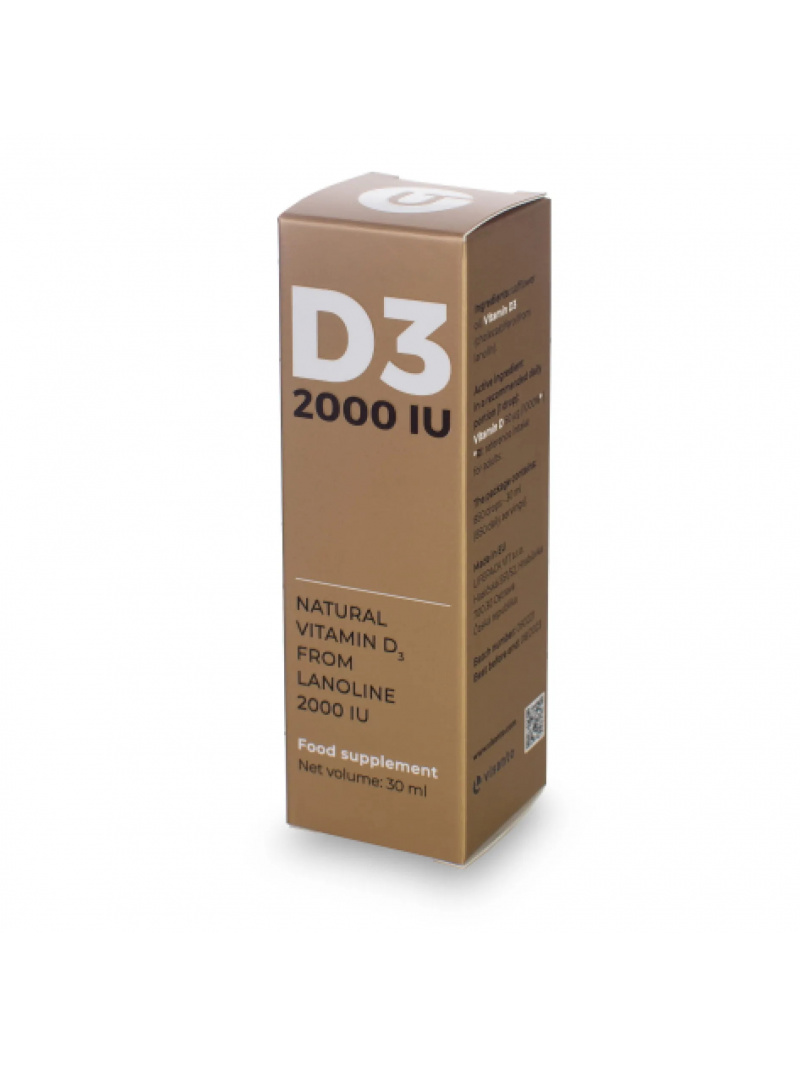 VISANTO D3 2000 IU (prírodný vitamín D3 z lanolínu) 30 ml