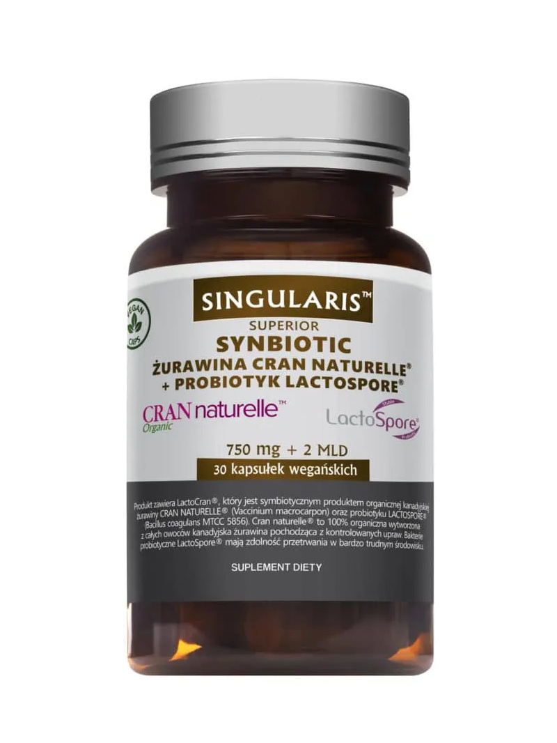 SINGULARIS Synbiotic Cranberry Cran Naturelle + Probiotické Lactospore Superior 30 veganských kapsúl