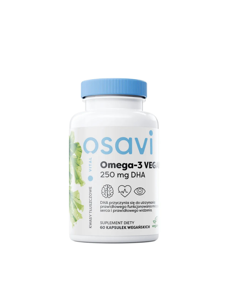 OSAVI Omega-3 VEGAN 250 mg DHA 60 vegánskych kapsúl