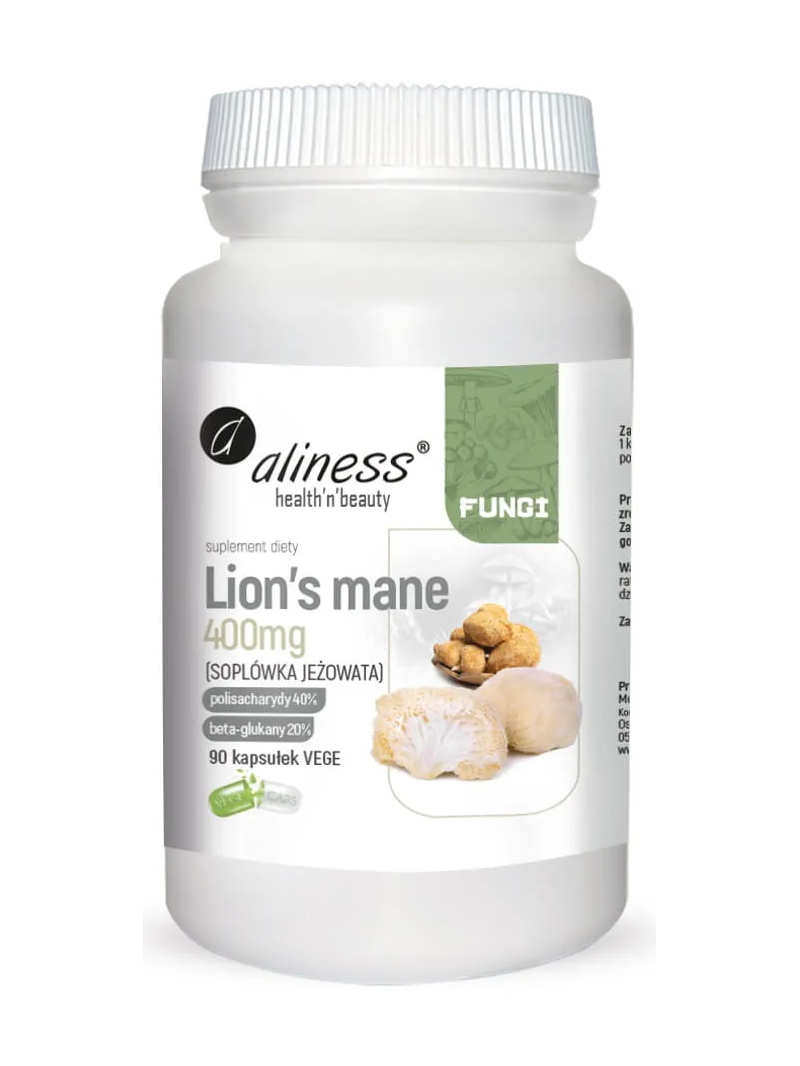 ALINESS Lion&#39;s Mane 400 mg (Lion&#39;s Mane) 90 vegánskych kapsúl