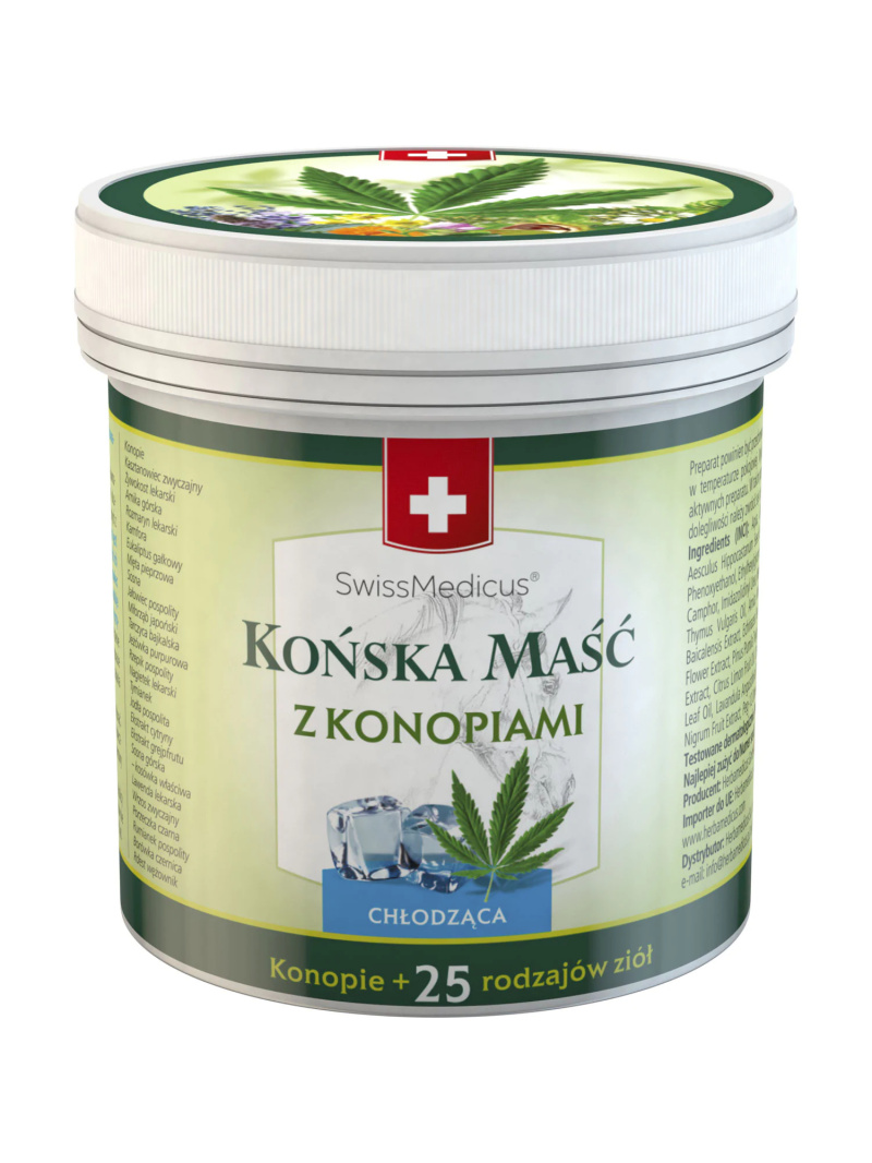 SWISS MEDICUS Chladivá konská masť s konope 250ml