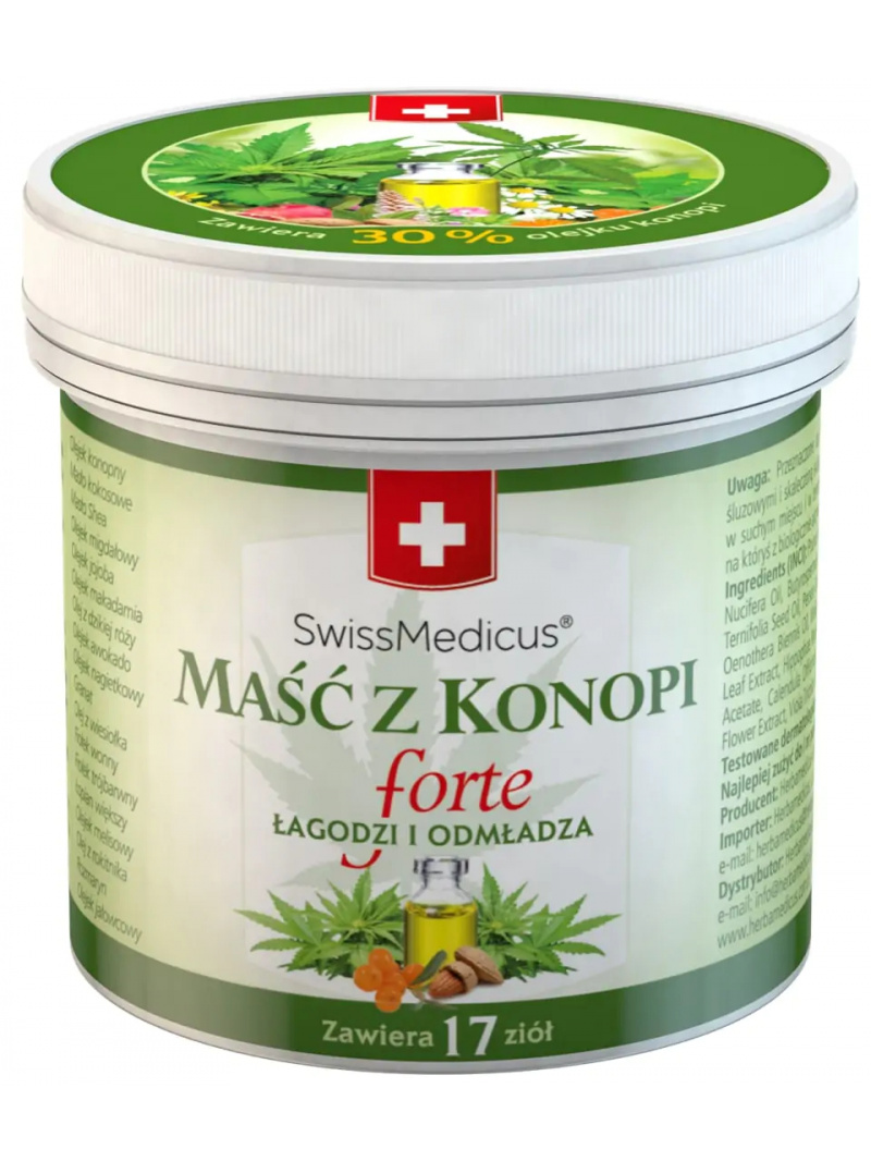 SWISS MEDICUS Forte konopná masť (upokojuje a omladzuje) 125ml