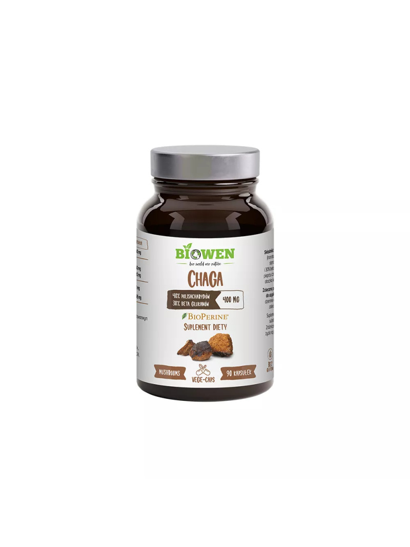 BIOWEN Chaga 400 mg (40 % polysacharidy, 30 % beta-glukány) 90 kapsúl