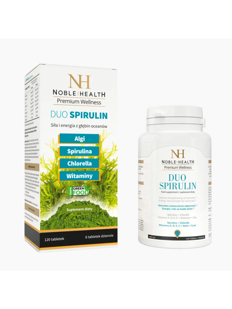 ušľachtilé zdravie Duo Spirulín (Spirulina, Chlorella) 120 tabliet