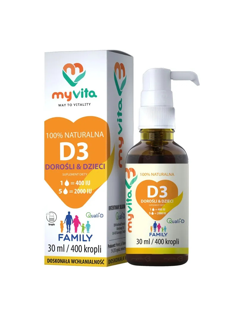 MYVITA Vitamín D3 Family (podpora prirodzenej imunity) 30ml