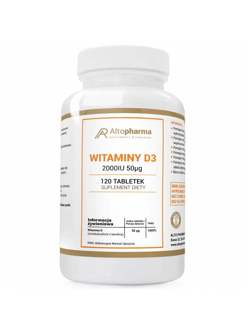 ALTO PHARMA Vitamín D3 2000IU 120 tabliet