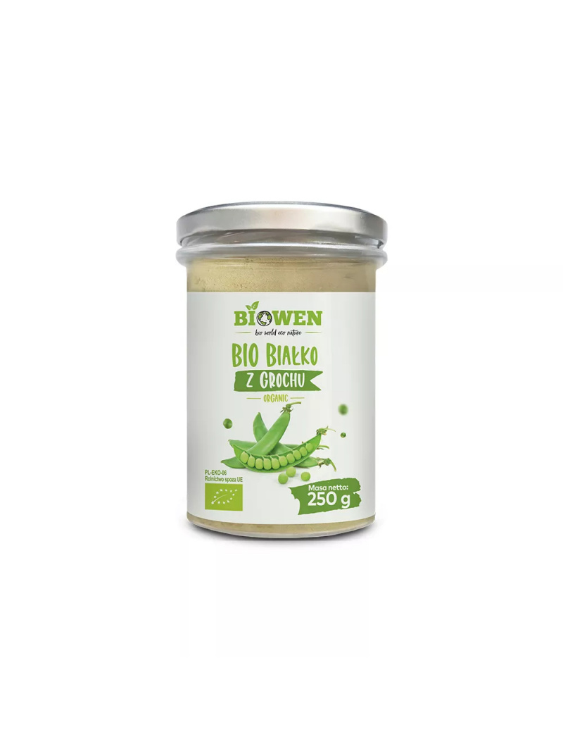 BIOWEN BIO Hrachový proteín (vegánsky, vegetariánsky, organický proteín) 250g