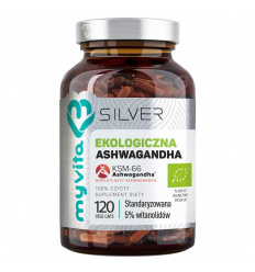 MYVITA Ashwagandha BIO KSM-66 Silver (Adaptogén, na stres) 120 vegánskych kapsúl