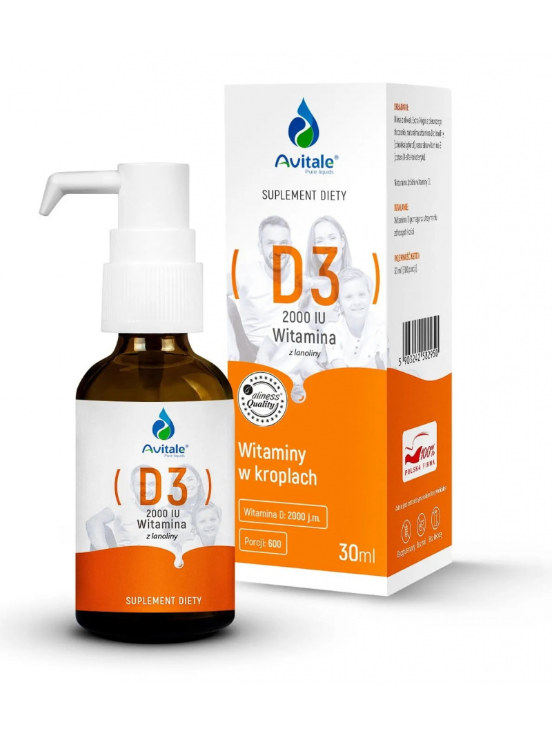 AVITALE Vitamín D3 2000IU kvapky 30ml