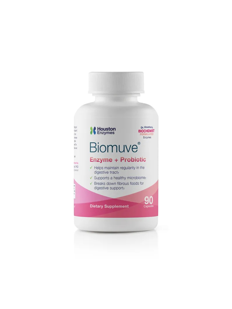 Houston Enzymes Biomuve (tráviace enzýmy s probiotikami a prebiotikami) 90 kapsúl