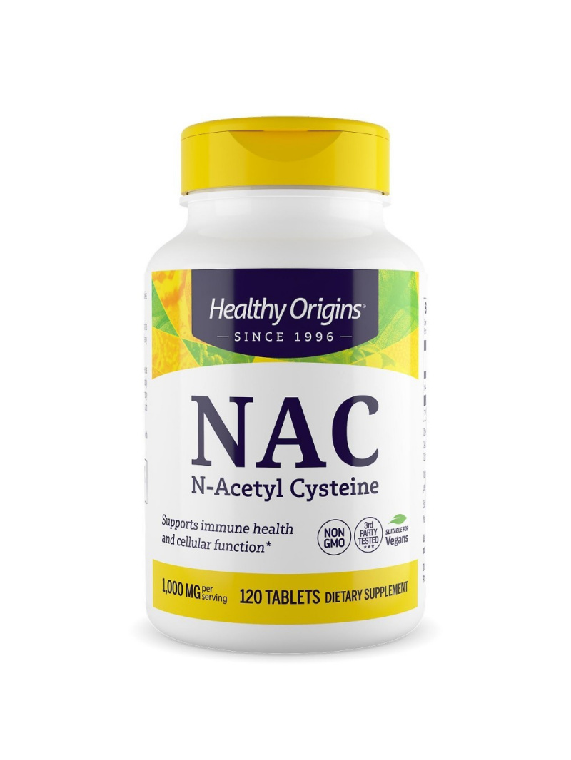 Healthy Origins NAC (N-acetylcysteín) 1000 mg - 120 tabliet